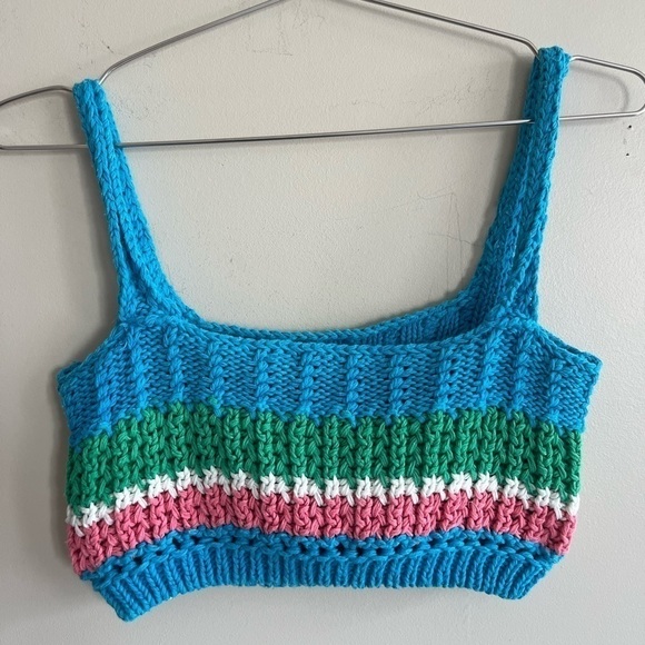 Zara Striped Knit Crop Top - Picture 8 of 11
